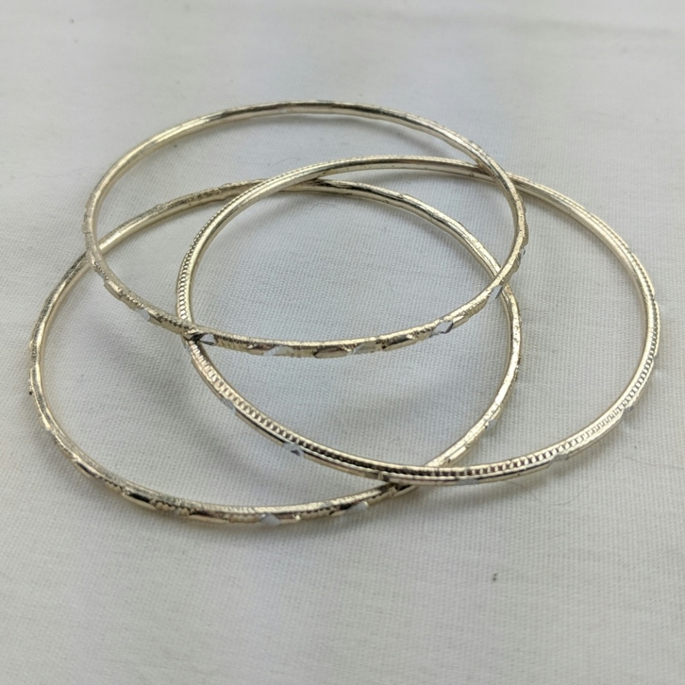3 Silver bangal bracelet
